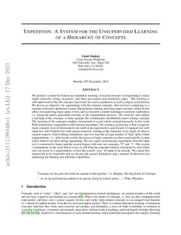 Expedition: A System for the Unsupervised Learning of a Hierarchy of
  Concepts