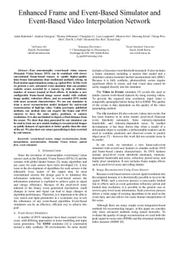 Enhanced Frame and Event-Based Simulator and Event-Based Video
  Interpolation Network