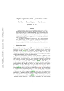 Digital signatures with Quantum Candies