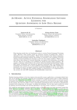 ActKnow: Active External Knowledge Infusion Learning for Question
  Answering in Low Data Regime