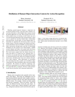 Distillation of Human-Object Interaction Contexts for Action Recognition