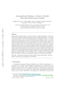 Learning Reward Machines: A Study in Partially Observable Reinforcement
  Learning
