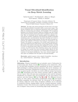 Visual Microfossil Identification via Deep Metric Learning