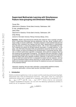 Supervised Multivariate Learning with Simultaneous Feature Auto-grouping
  and Dimension Reduction