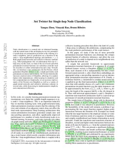 Set Twister for Single-hop Node Classification