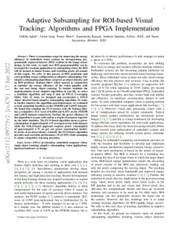 Adaptive Subsampling for ROI-based Visual Tracking: Algorithms and FPGA
  Implementation