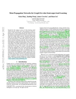 Meta Propagation Networks for Graph Few-shot Semi-supervised Learning