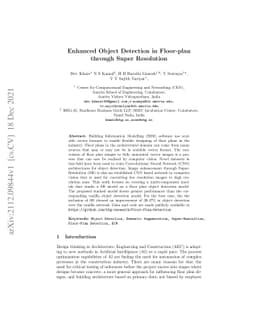 Enhanced Object Detection in Floor-plan through Super Resolution