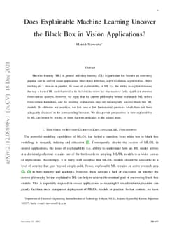 Does Explainable Machine Learning Uncover the Black Box in Vision
  Applications?