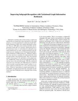 Improving Subgraph Recognition with Variational Graph Information
  Bottleneck