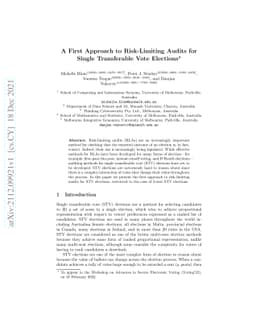 A First Approach to Risk-Limiting Audits for Single Transferable Vote
  Elections