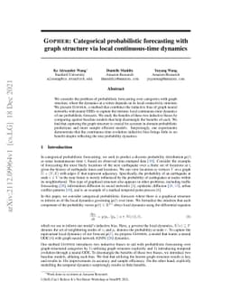 GOPHER: Categorical probabilistic forecasting with graph structure via
  local continuous-time dynamics