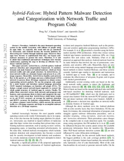 hybrid-Falcon: Hybrid Pattern Malware Detection and Categorization with
  Network Traffic and Program Code