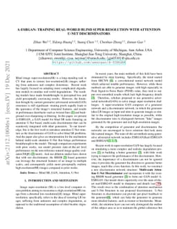 A-ESRGAN: Training Real-World Blind Super-Resolution with Attention
  U-Net Discriminators