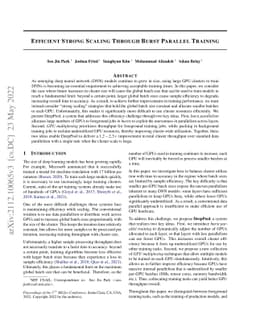 Efficient Strong Scaling Through Burst Parallel Training