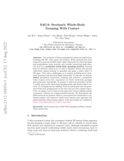 SAGA: Stochastic Whole-Body Grasping with Contact