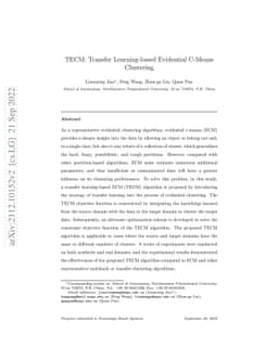 TECM: Transfer Learning-based Evidential C-Means Clustering