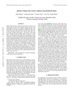 Detect what you want: Target Sound Detection