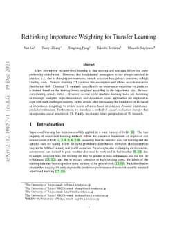 Rethinking Importance Weighting for Transfer Learning