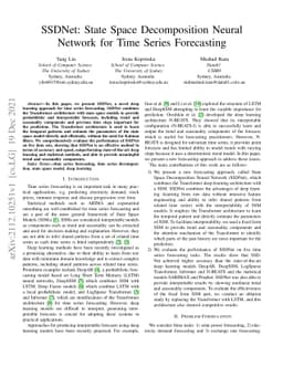 SSDNet: State Space Decomposition Neural Network for Time Series
  Forecasting