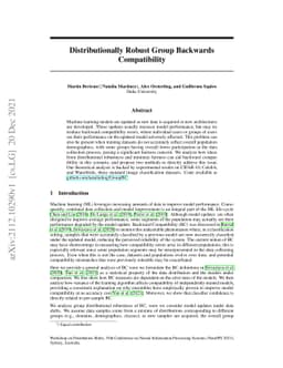 Distributionally Robust Group Backwards Compatibility