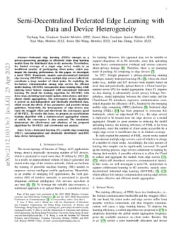 Semi-Decentralized Federated Edge Learning with Data and Device
  Heterogeneity