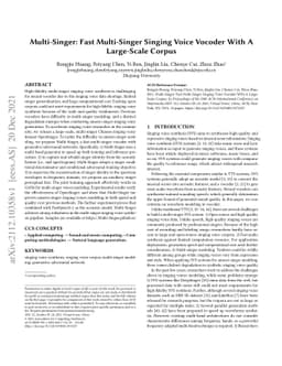 Multi-Singer: Fast Multi-Singer Singing Voice Vocoder With A Large-Scale
  Corpus