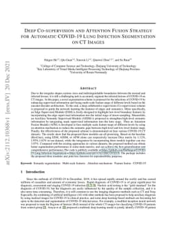 Deep Co-supervision and Attention Fusion Strategy for Automatic COVID-19
  Lung Infection Segmentation on CT Images