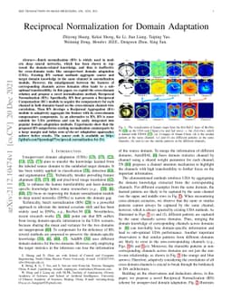 Reciprocal Normalization for Domain Adaptation