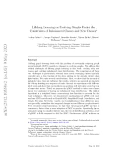 Lifelong Learning on Evolving Graphs Under the Constraints of Imbalanced
  Classes and New Classes