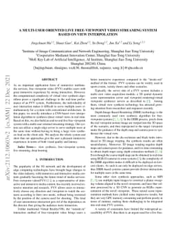 A Multi-user Oriented Live Free-viewpoint Video Streaming System Based
  On View Interpolation