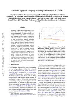 Efficient Large Scale Language Modeling with Mixtures of Experts