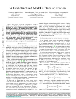 A Grid-Structured Model of Tubular Reactors