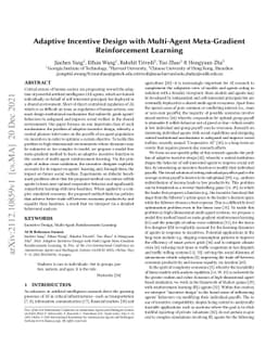 Adaptive Incentive Design with Multi-Agent Meta-Gradient Reinforcement
  Learning