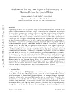 Reinforcement Learning based Sequential Batch-sampling for Bayesian
  Optimal Experimental Design