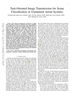 Task-Oriented Image Transmission for Scene Classification in Unmanned
  Aerial Systems