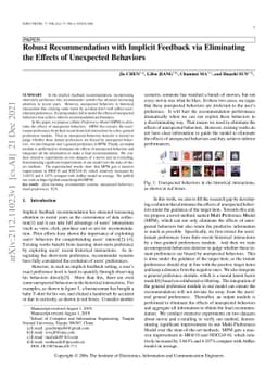 Robust Recommendation with Implicit Feedback via Eliminating the Effects
  of Unexpected Behaviors