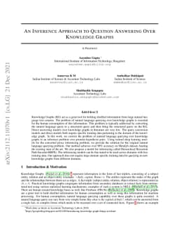 An Inference Approach To Question Answering Over Knowledge Graphs