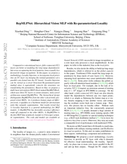 RepMLPNet: Hierarchical Vision MLP with Re-parameterized Locality