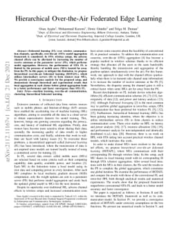 Hierarchical Over-the-Air Federated Edge Learning