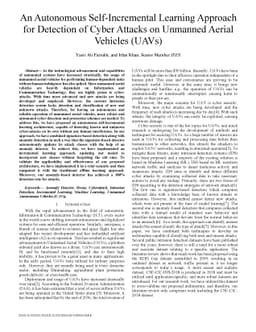 An Autonomous Self-Incremental Learning Approach for Detection of Cyber
  Attacks on Unmanned Aerial Vehicles (UAVs)