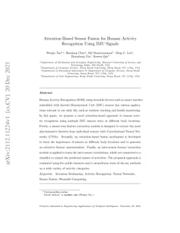 Attention-Based Sensor Fusion for Human Activity Recognition Using IMU
  Signals