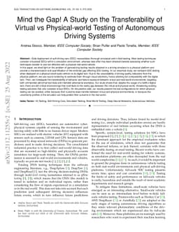 Mind the Gap! A Study on the Transferability of Virtual vs
  Physical-world Testing of Autonomous Driving Systems