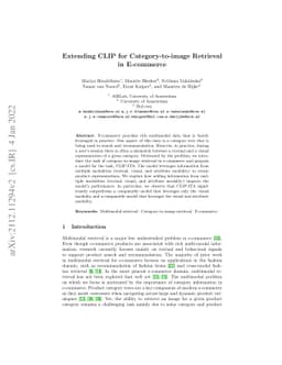Extending CLIP for Category-to-image Retrieval in E-commerce
