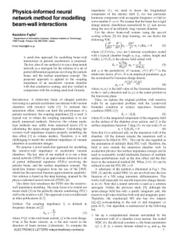 Physics-informed neural network method for modelling beam-wall
  interactions
