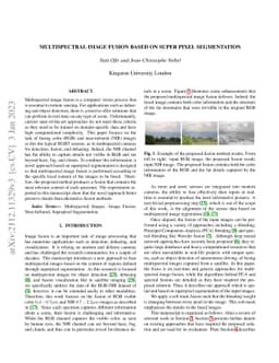 Multispectral image fusion based on super pixel segmentation