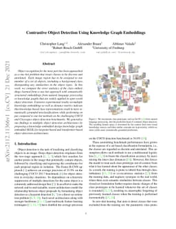 Contrastive Object Detection Using Knowledge Graph Embeddings