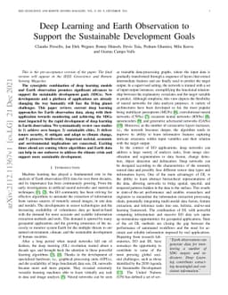 Deep Learning and Earth Observation to Support the Sustainable
  Development Goals
