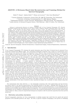 ADJUST: A Dictionary-Based Joint Reconstruction and Unmixing Method for
  Spectral Tomography
