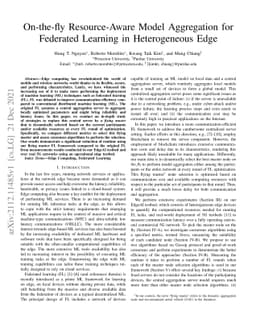 On-the-fly Resource-Aware Model Aggregation for Federated Learning in
  Heterogeneous Edge